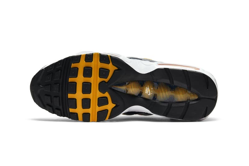 Nike Air Max 95 Michigan White Navy University Gold Release CZ0191-400 Info Date Buy Price