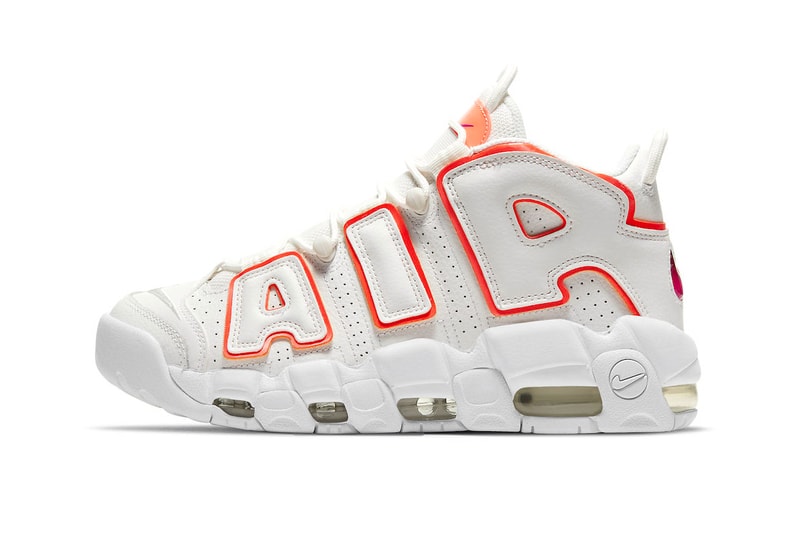 Nike Air More Uptempo Sunset Colorway Announcement Sneakers Silhouette Basketball Shoes Air Swoosh