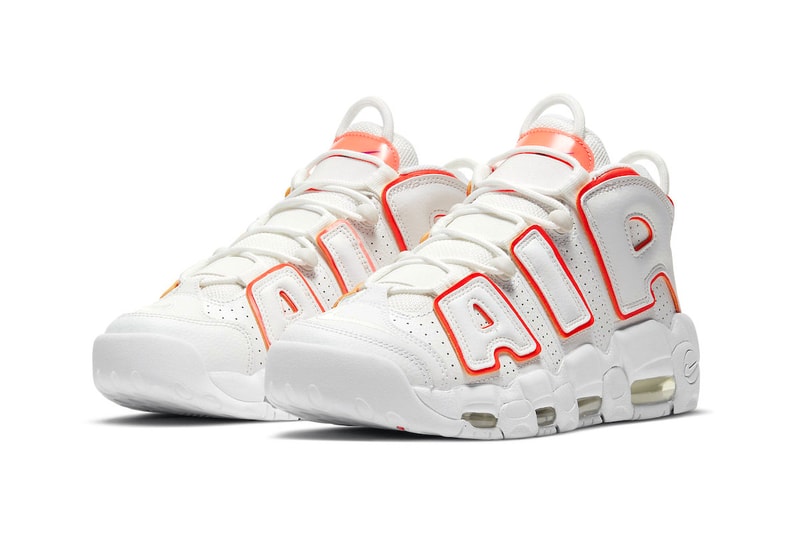 Nike Air More Uptempo Sunset Colorway Announcement Sneakers Silhouette Basketball Shoes Air Swoosh
