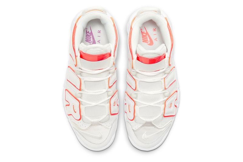 Nike Air More Uptempo Sunset Colorway Announcement Sneakers Silhouette Basketball Shoes Air Swoosh