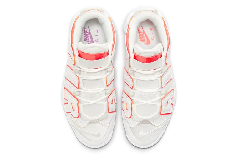 Nike Air More Uptempo Sunset Colorway Announcement Sneakers Silhouette Basketball Shoes Air Swoosh