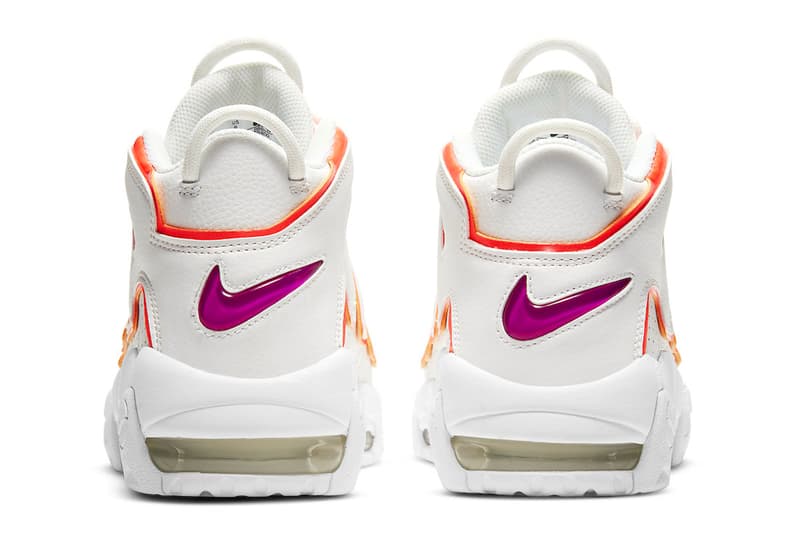 Nike Air More Uptempo Sunset Colorway Announcement Sneakers Silhouette Basketball Shoes Air Swoosh