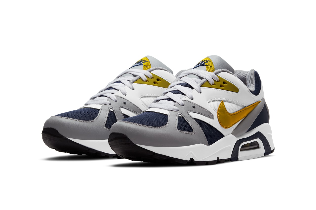 nike sportswear air structure triax 91 navy gray white gold db1549 400 2021 official release date info photos price store list buying guide