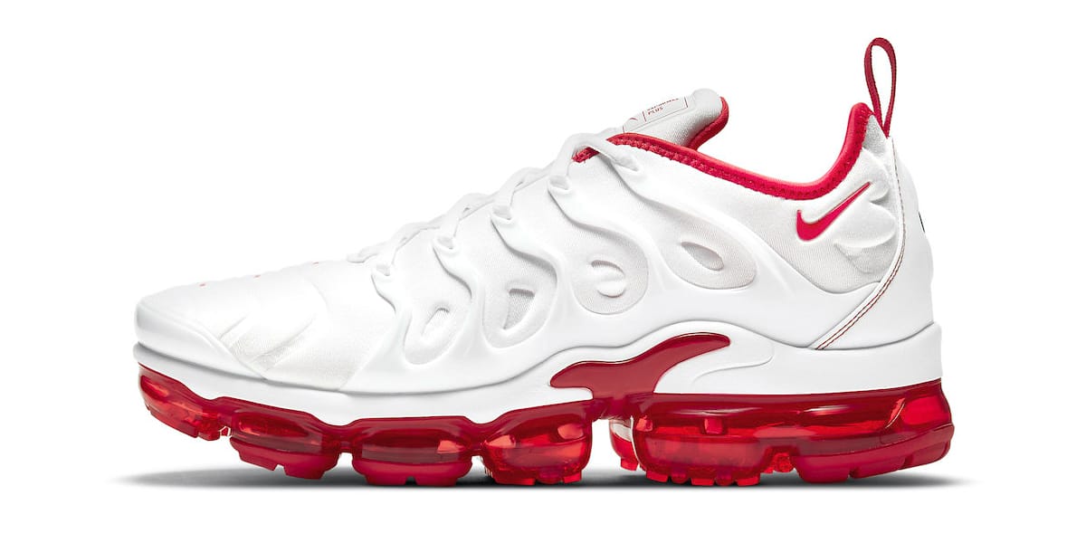 Nike Air VaporMax Plus White and University Red | HYPEBEAST