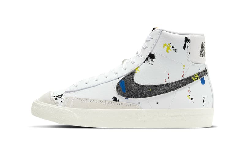 Nike Blazer Mid ’77 Paint Splatter Release Info sneaker footwear white blue yellow red dc7331100