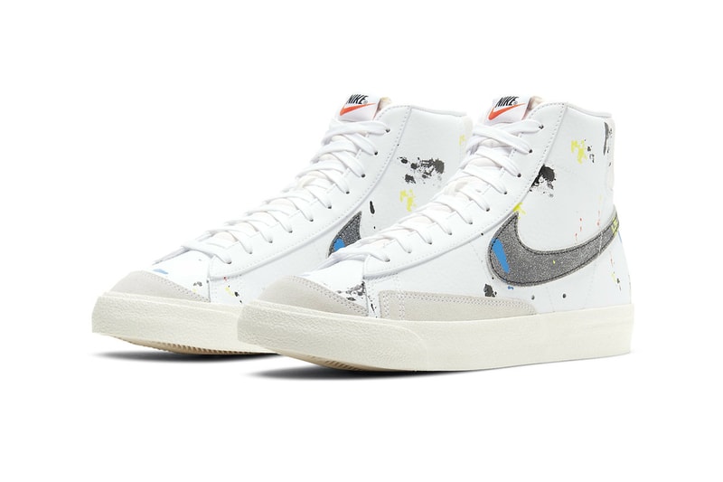 Nike Blazer Mid ’77 Paint Splatter Release Info sneaker footwear white blue yellow red dc7331100