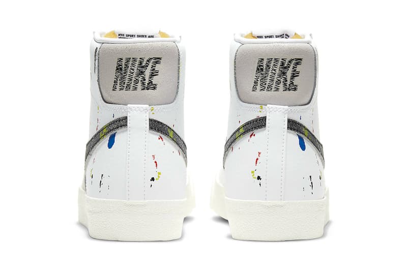 Nike Blazer Mid ’77 Paint Splatter Release Info sneaker footwear white blue yellow red dc7331100