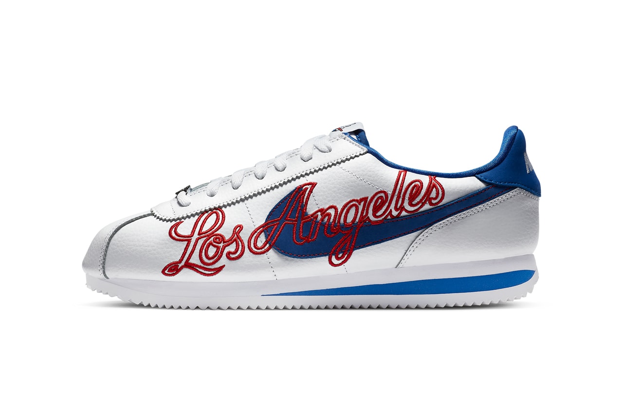 nike sportswear cortez la los angeles white red blue DA4402 100 official release date info photos price store list buying guide