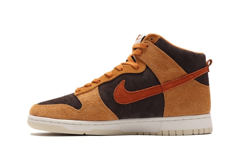 nike sportswear dunk high dark russet velvet brown curry sail DD1401 200 official release date info photos price store list buying guide