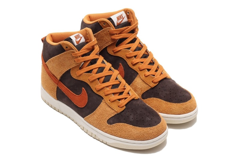 nike sportswear dunk high dark russet velvet brown curry sail DD1401 200 official release date info photos price store list buying guide