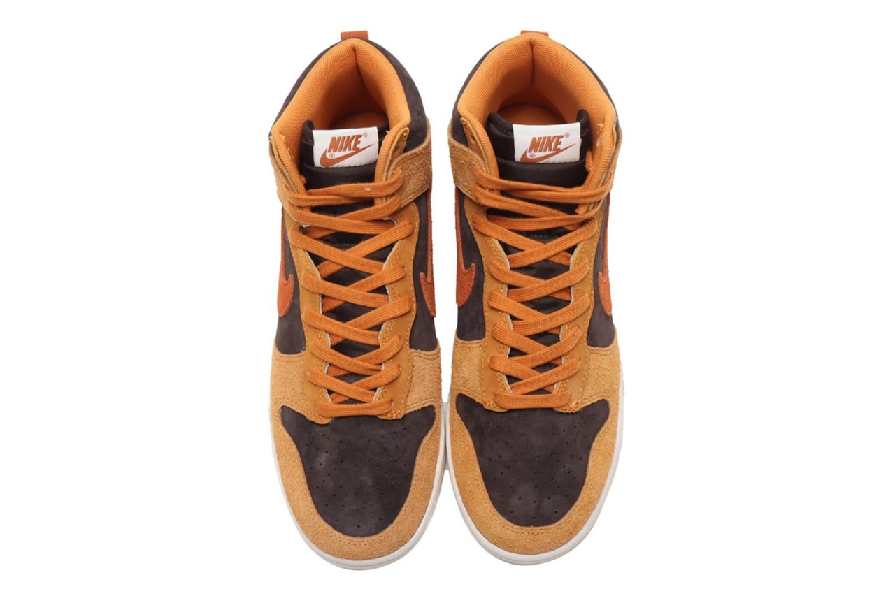 nike sportswear dunk high dark russet velvet brown curry sail DD1401 200 official release date info photos price store list buying guide