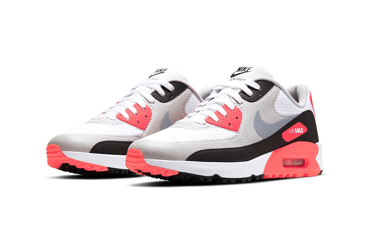 Nike Golf Debuts Its OG "Infrared" Air Max 90 Colorway Tinker Hatfield 30th Anniversary Runner