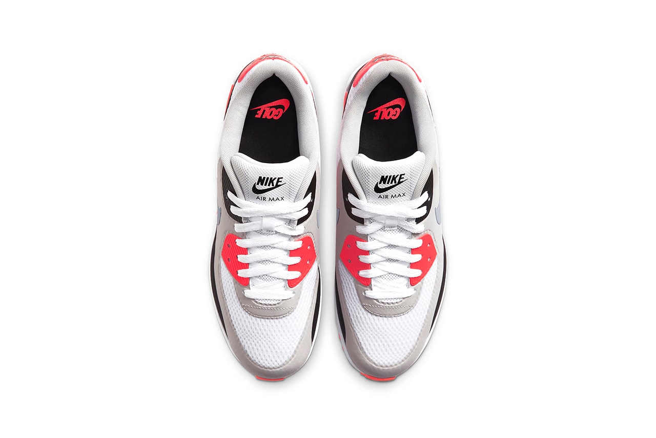 Nike Golf Debuts Its OG "Infrared" Air Max 90 Colorway Tinker Hatfield 30th Anniversary Runner
