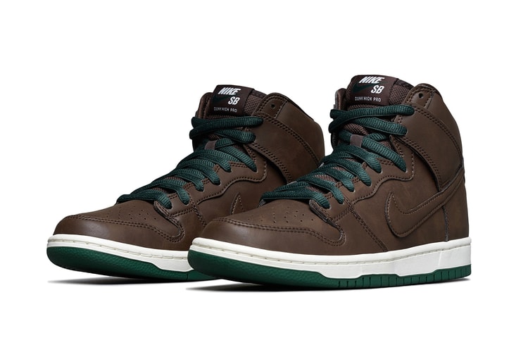 Official Look at the Vegan Leather-Infused Nike SB Dunk High "Baroque Brown"