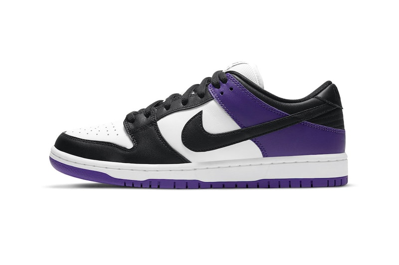 Nike SB Dunk Low Court Purple Official Look Release Info bq6817-500 Date Buy Price White Black