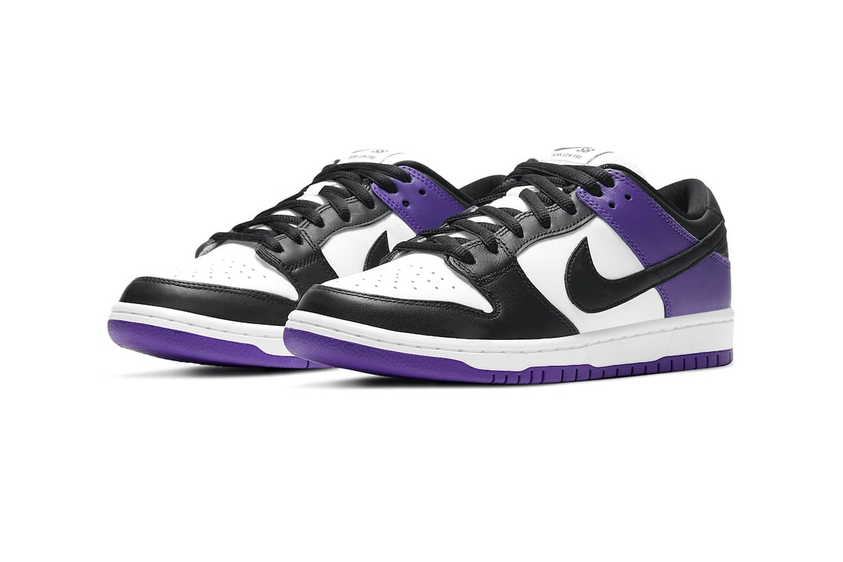 Nike SB Dunk Low Court Purple Official Look Release Info bq6817-500 Date Buy Price White Black