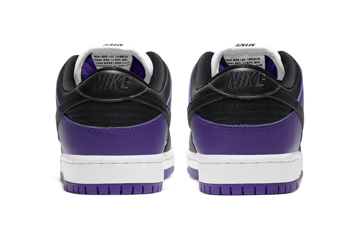 Nike SB Dunk Low Court Purple Official Look Release Info bq6817-500 Date Buy Price White Black