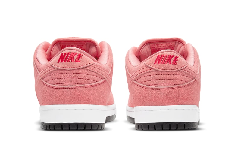nike sb skateboarding dunk low pink pig CV1655 600 red black white official release date info photos price store list buying guide
