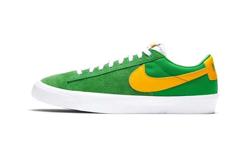 Nike SB Zoom Blazer Low Pro GT Lucky Green DC7695 300 menswear streetwear shoes footwear sneakers fall winter 2020 collection fw20 trainers runners