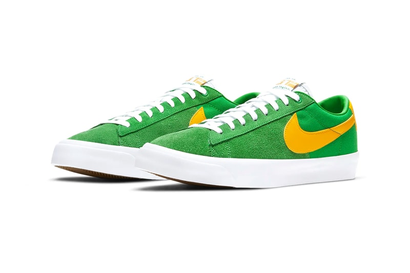 Nike SB Zoom Blazer Low Pro GT Lucky Green DC7695 300 menswear streetwear shoes footwear sneakers fall winter 2020 collection fw20 trainers runners