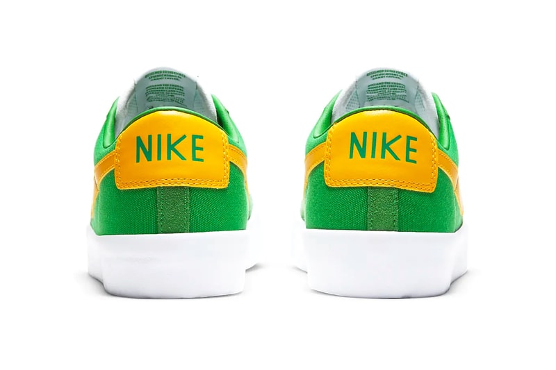 Nike SB Zoom Blazer Low Pro GT Lucky Green DC7695 300 menswear streetwear shoes footwear sneakers fall winter 2020 collection fw20 trainers runners