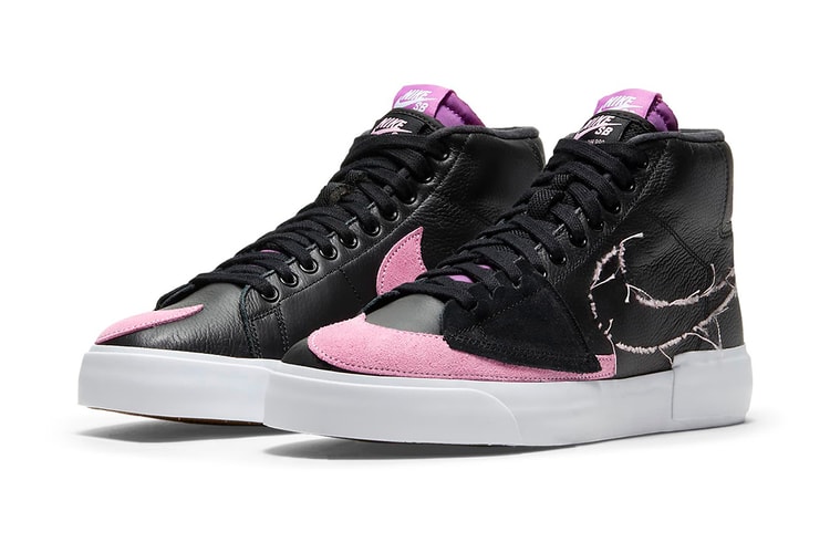 Nike SB Deconstructs the Zoom Blazer Mid Edge in “Black/Pink Rise”