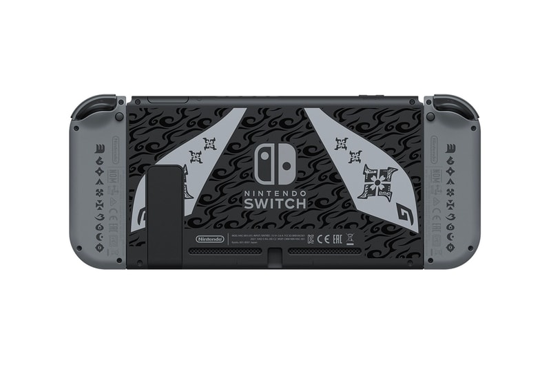 Nintendo Japan Monster Hunter Rise Switch Design controllers joy cons decal decoration detail console gaming games titles info
