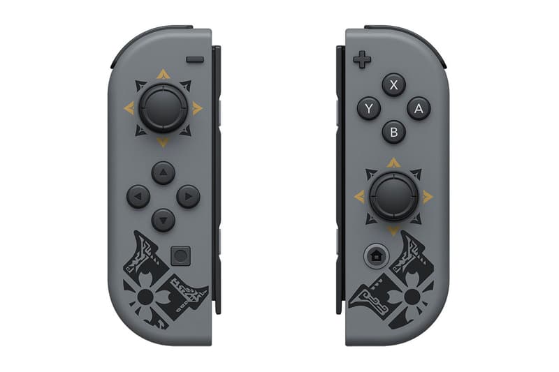 Nintendo Japan Monster Hunter Rise Switch Design controllers joy cons decal decoration detail console gaming games titles info