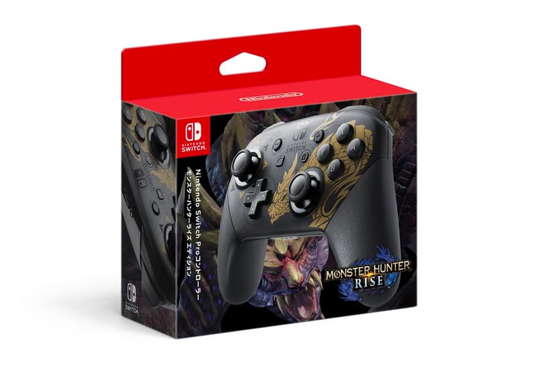 Nintendo Japan Monster Hunter Rise Switch Design controllers joy cons decal decoration detail console gaming games titles info