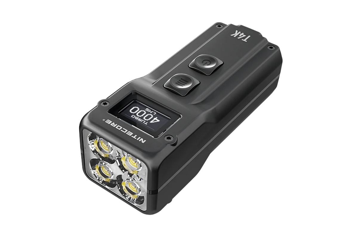 nitecore t4k 4000 lumens keychain smart intelligent torch flashlight accessories everyday carry EDC gear outdoor