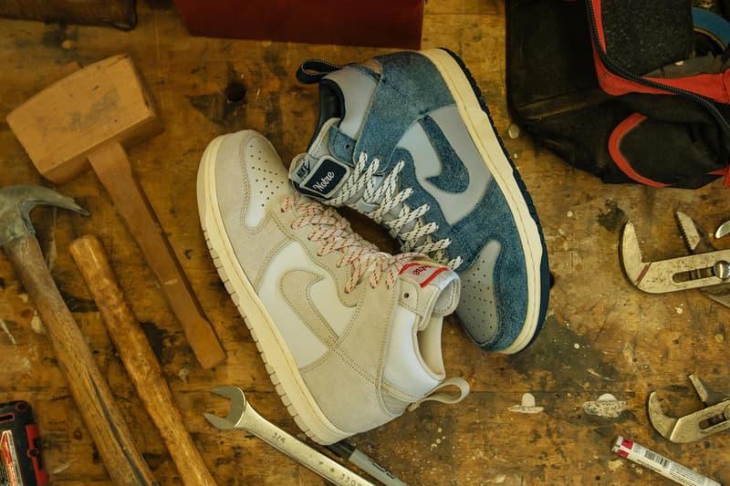 notre nike dunk high tan blue CW3092 100 CW3092 400 release info snkrs michael jaworowski photos store list buying guide chicago ours jose villanueva