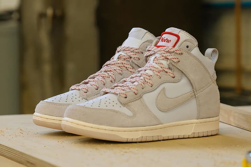 notre nike dunk high tan blue CW3092 100 CW3092 400 release info snkrs michael jaworowski photos store list buying guide chicago ours jose villanueva