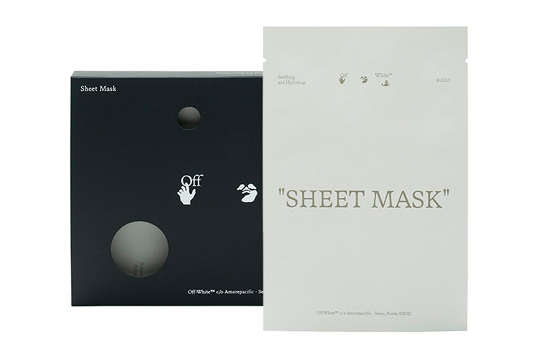 Off-White™ AMOREPACIFIC Protection Box Play Kit Release Info Coronavirus sheet mask tone-up cushion lip balm mask strap protection container yut-nori South Korea
