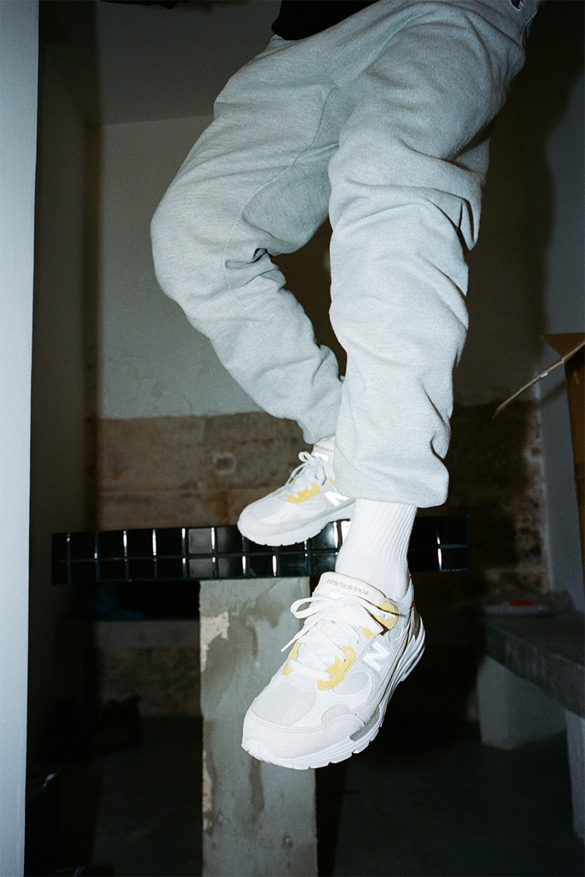 paperboy paris new balance 992 white pink yellow fried egg banga interview release details inspiration