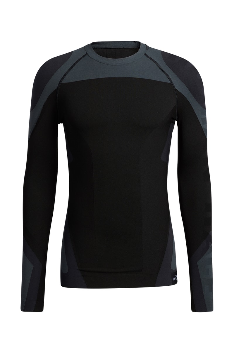 pharrell adidas pw primknit fine apparel collection release date info store list buying guide bra long sleeve tee base tight shorts black chalk white human race