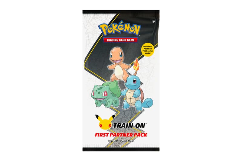 Pokémon TCG Reveals "First Partner" 25th Anniversary Promo Packs Squirtle Charmander Bulbasaur Pikachu Nintendo
