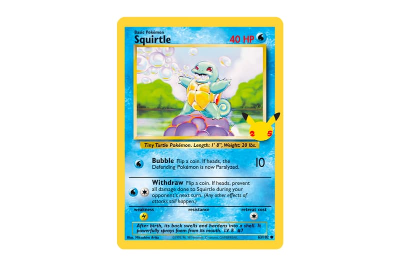 Pokémon TCG Reveals "First Partner" 25th Anniversary Promo Packs Squirtle Charmander Bulbasaur Pikachu Nintendo