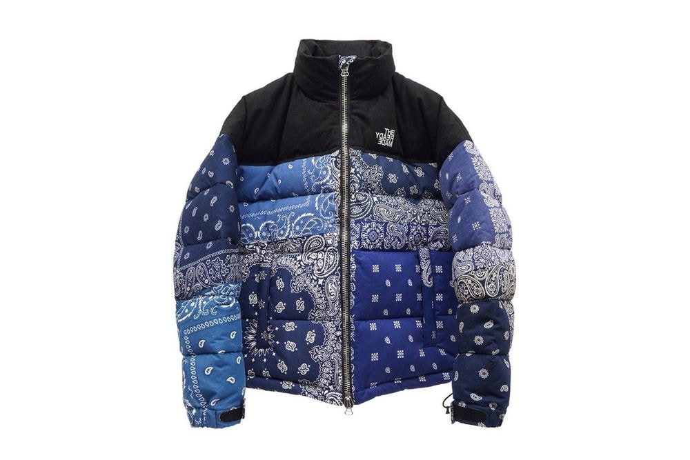 READYMADE The North Faces Down Jacket Info outerwear winter 2021 blue paisley pattern