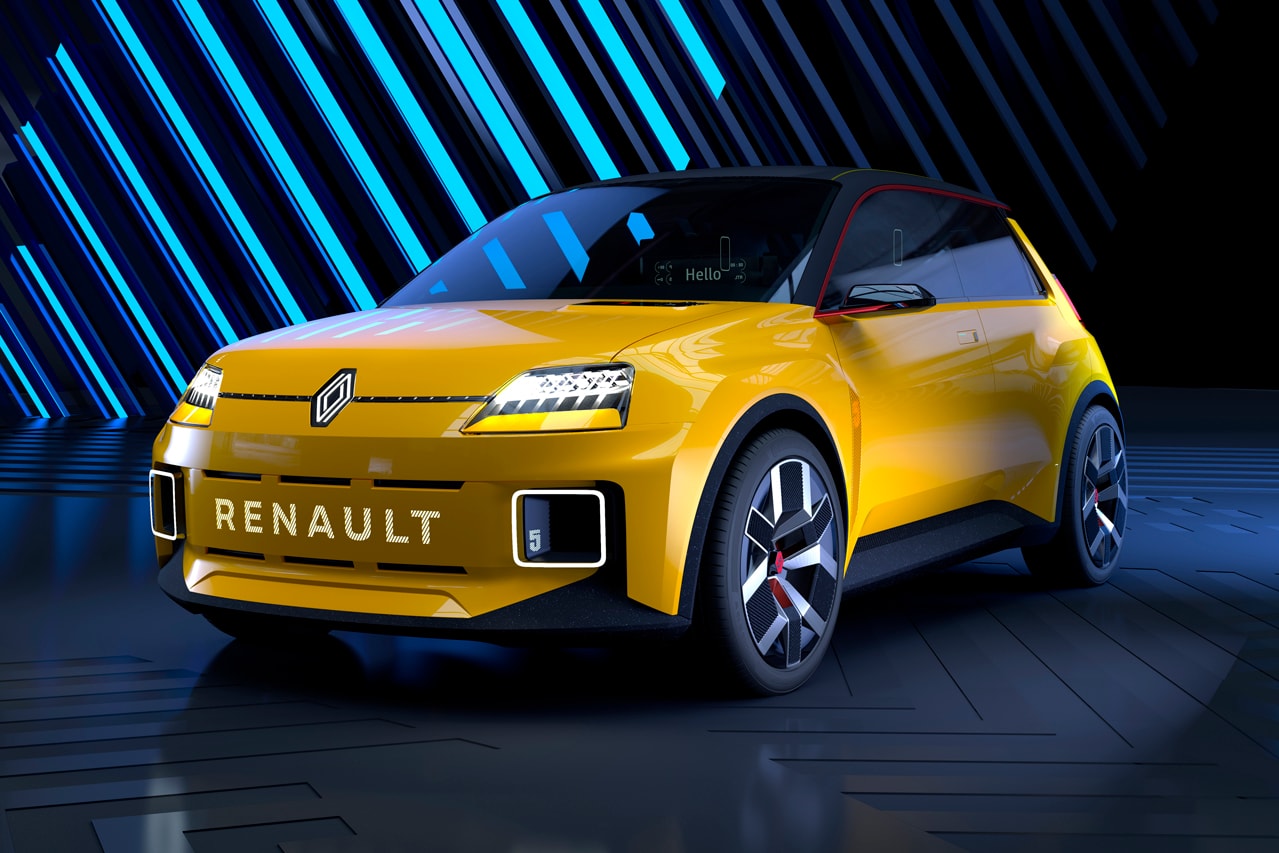 Renault 5 Electric City Mini Car Concept R5 Return Turbo 2 Классический современный дизайн Французский супермини Спортивный хот-хэтч Электромобиль с подключением к аккумуляторной батарее Прототип Первый взгляд