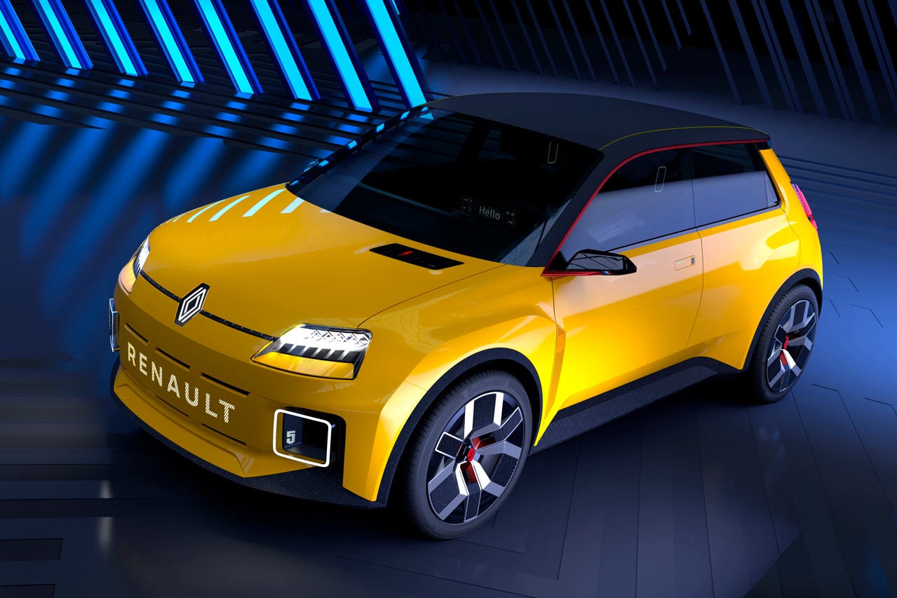 Renault 5 Electric City Mini Car Concept R5 Return Turbo 2 Классический современный дизайн Французский супермини Спортивный хот-хэтч Электромобиль с подключением к аккумуляторной батарее Прототип Первый взгляд