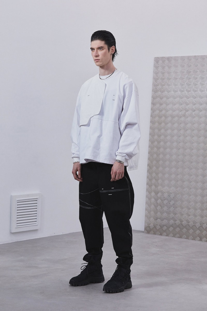 ROARINGWILD Returns to Basics Colors for SS21 "ECHO CHAMBER" spring/summer 2021 lookbook chinese streetwear brand black grey white