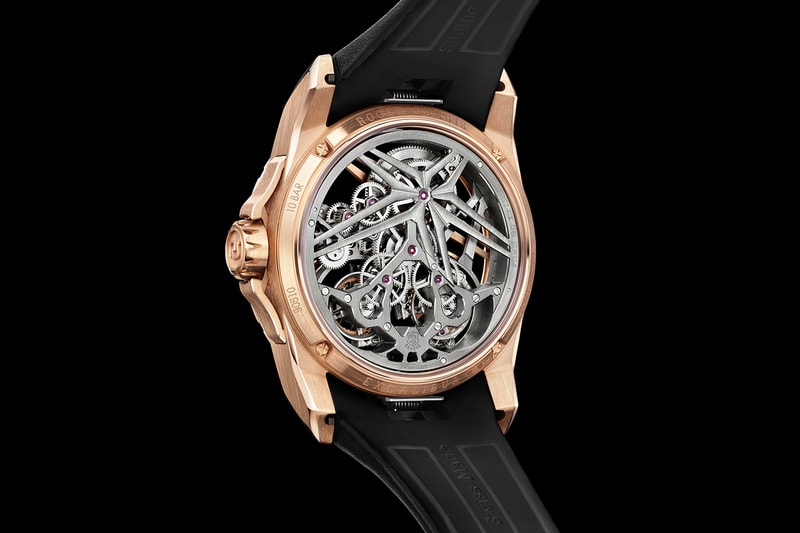 roger dubuis haute horlogerie excalibur double flying tourbillon white pink gold limited edition watches timepieces accessories 