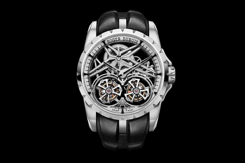 roger dubuis haute horlogerie excalibur double flying tourbillon white pink gold limited edition watches timepieces accessories