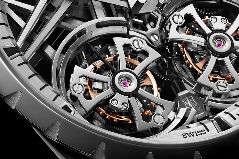 roger dubuis haute horlogerie excalibur double flying tourbillon white pink gold limited edition watches timepieces accessories
