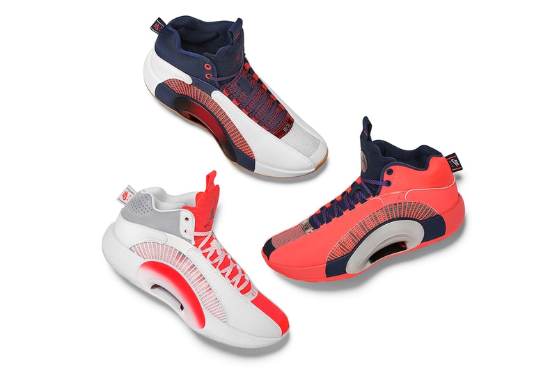 rui hachimura air michael jordan brand team colors 35 pe player edition white red navy washington wizards official release date info photos price store list buying guide