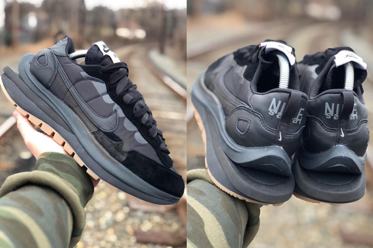 Early Glimpse at the Upcoming sacai x Nike Vaporwaffle "Black/Gum"