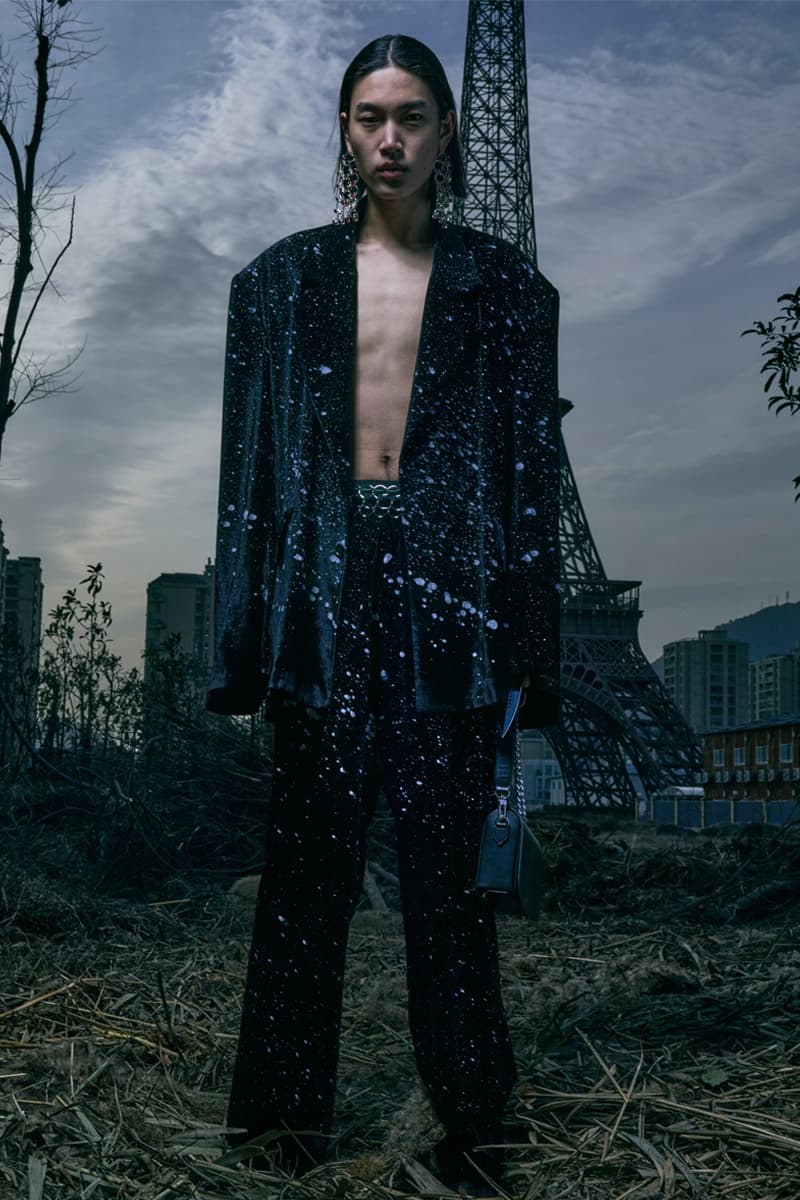 SANKUANZ FW21 Collection Lookbook Paris Fashion Week Fall Winter 2021 Shangguan Zhe Chinese Eiffel Tower 