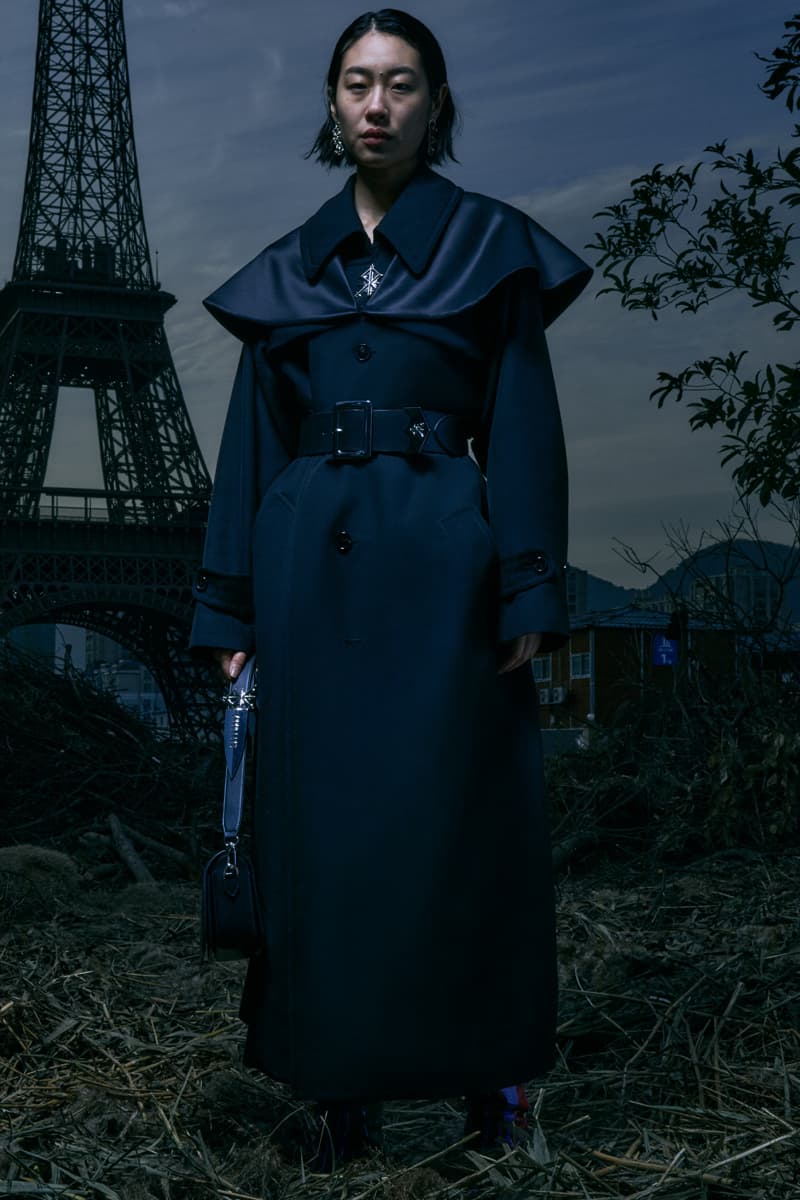 SANKUANZ FW21 Collection Lookbook Paris Fashion Week Fall Winter 2021 Shangguan Zhe Chinese Eiffel Tower 