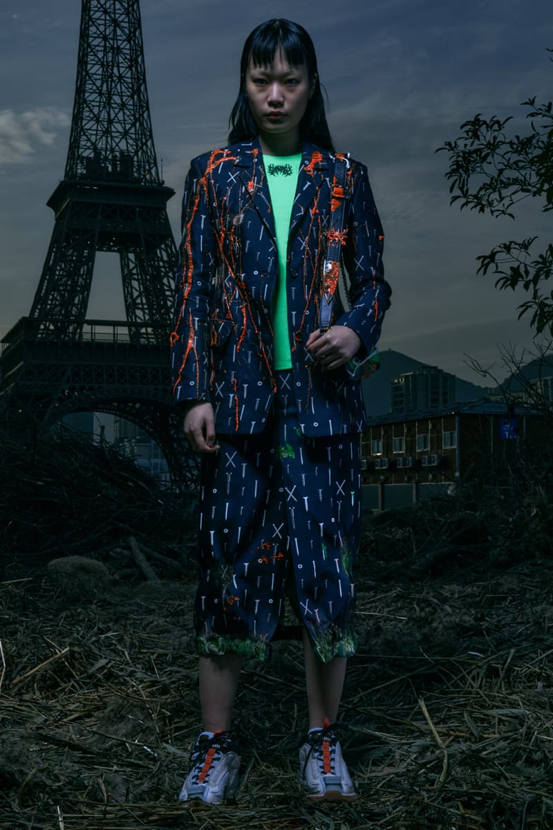 SANKUANZ FW21 Collection Lookbook Paris Fashion Week Fall Winter 2021 Shangguan Zhe Chinese Eiffel Tower 