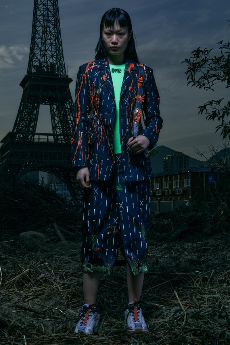 SANKUANZ FW21 Collection Lookbook Paris Fashion Week Fall Winter 2021 Shangguan Zhe Chinese Eiffel Tower